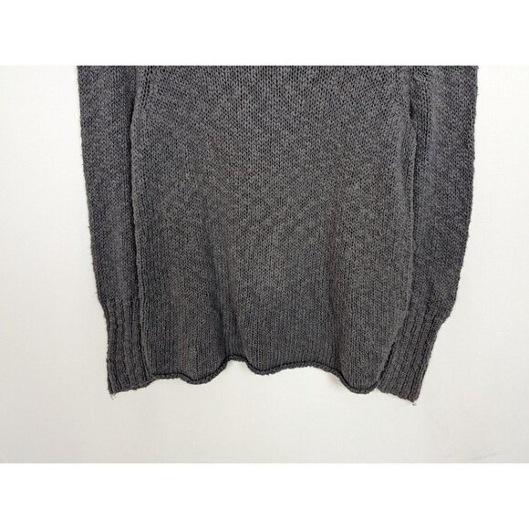 Eileen Fisher XS Turtleneck Sweater Organic Cotton Chunky Distress Knit Pullover - Picture 6 of 9